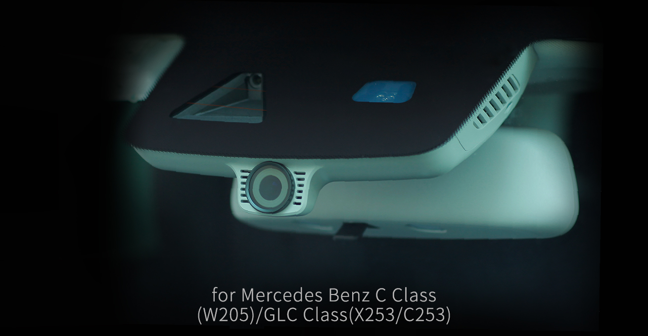IRO奔驰C级(W205)/GLC 级(X253/C253)隐藏式行车记录仪电子狗偏光镜高清停车监控